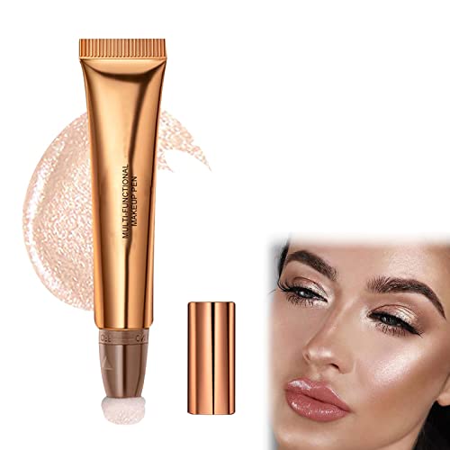 Flüssige Kontur Beauty Wand, Liquid Contour Beauty Wand, Highlighter Beauty Wand, Contour Schönheit Zauberstab, Blush Contour Highlighter Zauberstab, Creme Kontur Sticks mit Kissen Applicator,Hellrosa von BASTOUR