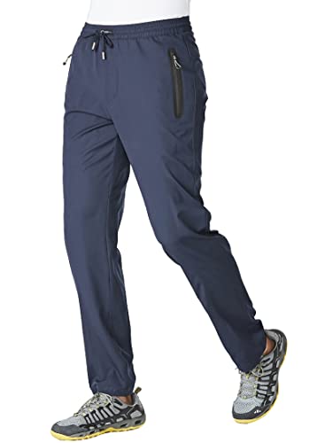 BASUDAM Herren Angelhose, schnell trocknend, leicht, für Jogger / Wandern / Leichtathletik, mit Reißverschlusstaschen - Blau - XX-Large von BASUDAM