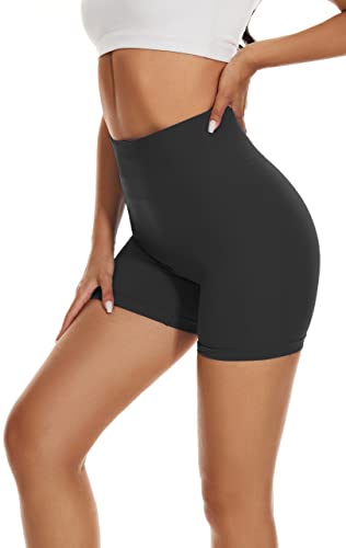 BATHRINS Damen Radlhose Kurze Leggings Sommer High Waisted Scrunch Butt Sporthosen für Yoga Fitness Gym Workout Radfahren Hotpants von BATHRINS