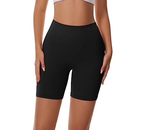 BATHRINS Kurze Leggings Damen Sommer High Waist Unterziehhose Damen Kleid Anti Scheuern Hose Unter Rock Radlerhose Damen Kurz von BATHRINS