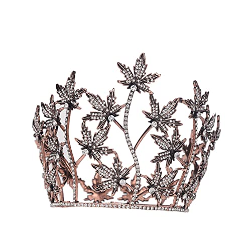 BATHVEVE Strass Stirnband Barockkrone Hochzeit Kopfschmuck Vintage Legierung Haarreif Braut Schmuck Hingucker Anlass Dekoration von BATHVEVE