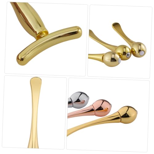 BATHVEVE 1 Satz Augenmassage Sticks Set Teiliges T Form Roller Set mit Metall Löffel für Augencreme Fördert die Absorption und Schwellungen für Hautpflege von BATHVEVE