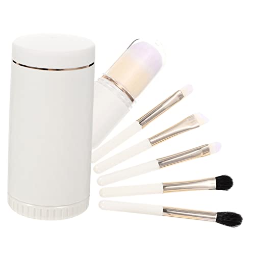 BATHVEVE 1 Satz Professionelles Teiliges Makeup Pinselset mit Holzgriff und Spiegel Tragbar für Blush Lidschatten Foundation für Reisen und Tägliches Makeup von BATHVEVE
