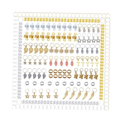 BATHVEVE 1 Satz Teiliges Dreadlocks Set Haarschmuck für Zöpfe Vielseitige Haarklammern und Ringe zur Haarverzierung für Kreative Frisuren und von BATHVEVE