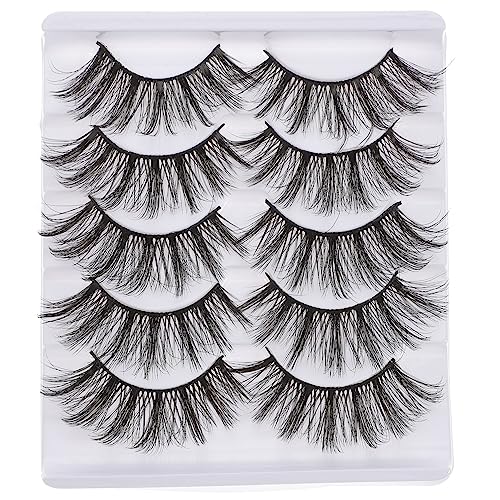 BATHVEVE 1 Schachtel Natürliche Falsche Wimpern Extensions für und Mädchen Voluminöse Kunstwimpern Leicht Anzuwenden für Cosplay Festivals und Alltag für DIY und Professionelle Nutzung von BATHVEVE