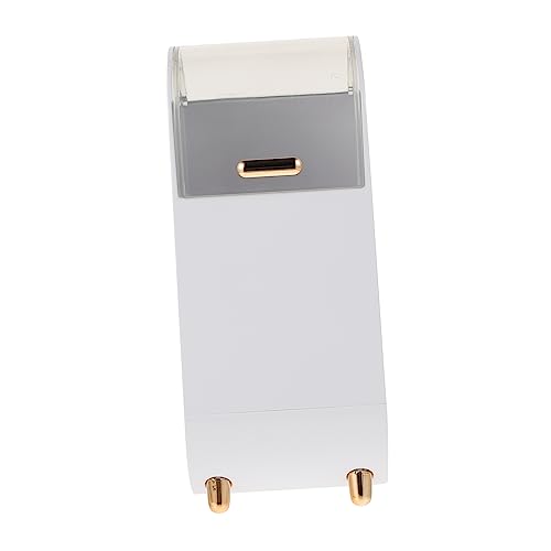 BATHVEVE 1 Stück Aufbewahrungsbehälter für Make-up-Pinsel makeup brush holder make up brush holder Lidschatten Tischplatte abgedeckter Make-up-Pinselhalter Make -up -Pinseleimer Abs Weiß von BATHVEVE