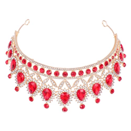 BATHVEVE 1 Stück Brautkrone Schmuck Erwachsene Tiaras Hochzeit Stirnband Fee Tiara Der Abschlussballkönigin Edelsteine Farbig Loses Diamant-zirkon-legierungsmaterial Rot BATHVEVE 1 Stück Brautkrone Schmuck Erwachsene Tiaras Hochzeit Stirnband Fee Tiara Der Abschlussballkönigin Edelsteine Farbig Loses Diamant-zirkon-legierungsmaterial Rot von BATHVEVE