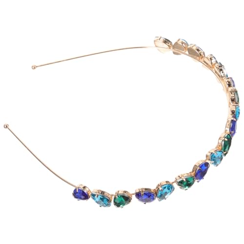 BATHVEVE 1stück Elegantes Haarband Mit Glassteinchen Blau-grün Stilvoller Haarschmuck Für Alltag Und Besondere Anlässe Für Hochzeiten Und Partys Langlebig Und Modisch von BATHVEVE