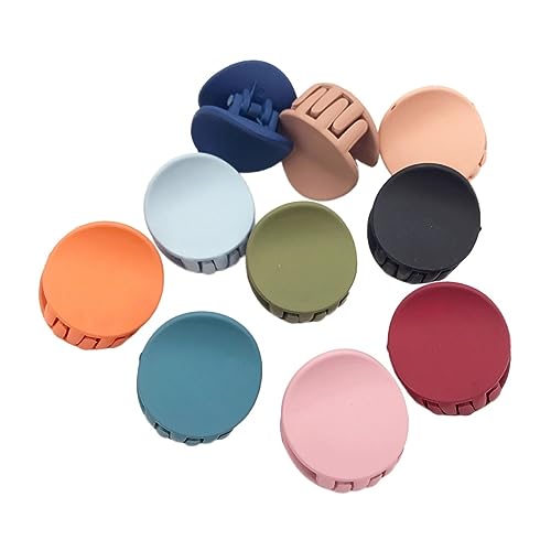 BATHVEVE 10stücke Mini Rund Haarklammern Süße Haarspangen Für Mädchen Zufälligen Farben Für Partys Und Festivals Mit Rutschfestem Halt Für Perfekten Sitz von BATHVEVE