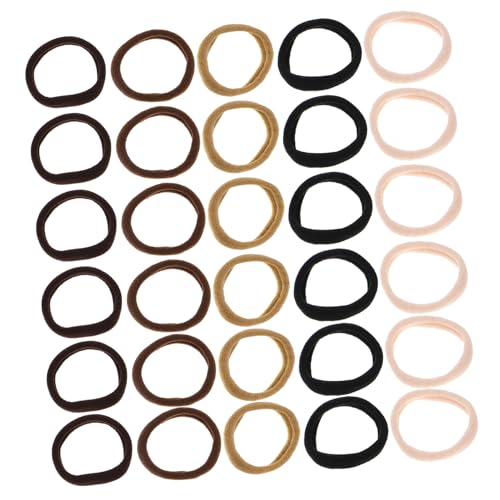 BATHVEVE 100 Stück Elastische Haargummis für und Mädchen Nahtlos Hochelastisch Weiche Haarbänder Farbige Haargummis für Dünnes Haar Haarstyling Accessoires von BATHVEVE