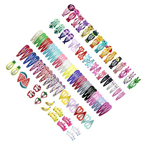 BATHVEVE 100 Stück Haarklammern Set Herz Stern und Tierformen Niedliche Haarspangen für Festlichkeiten Hochzeiten Geburtstagsfeiern und Mehr Stilvolle Haaraccessoires für Mädchen von BATHVEVE