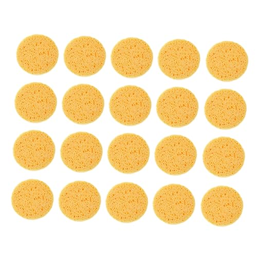 BATHVEVE 100 Stück Runde Make Up Schwämme Durchmesser Dicke Weiche Kosmetikpuffs für Gesichtspuder Foundation und Hautfreundliches Material für Mädchen und Professionelle Anwendung von BATHVEVE