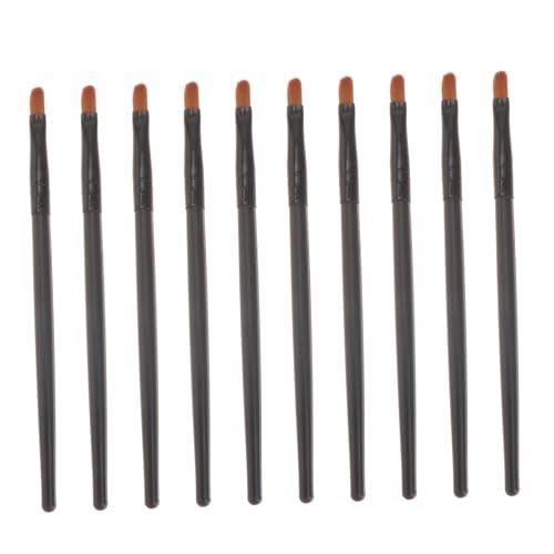 BATHVEVE 10 Stücke Professionelle Make Up Pinselset für Lidschatten Lippen und Nase Holzgriff Schwarz für Reise und Heimgebrauch von BATHVEVE