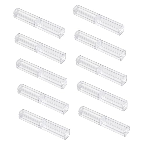 BATHVEVE 10Stücke Transparente Bleistiftbox Robuste und Langlebige Stiftaufbewahrung für Studenten und Büro Design für und Organisation von BATHVEVE