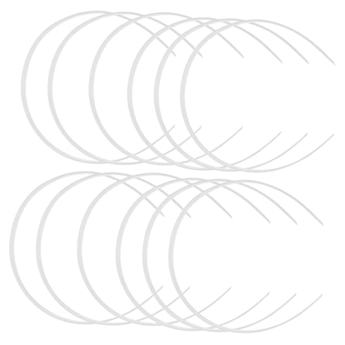 BATHVEVE 12 Stück Kunststoff Haarreifen DIY Haarschmuck für und Mädchen Weiß Vielseitige Haarschmuckoptionen für Täglichen Gebrauch und Besondere Anlässe für Kreative Projekte von BATHVEVE