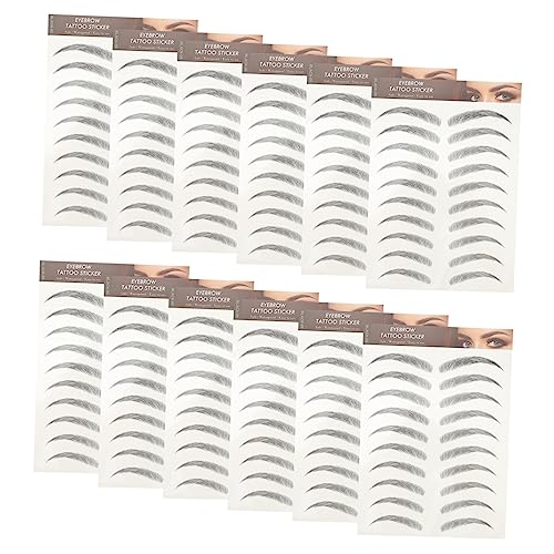 BATHVEVE 12 Stück Teiliges Wasserdichte Augenbrauen Aufkleber Natürliche Brauenform für Augenbrauen Make Up Einfach Anzuwenden kein Fachwissen Erforderlich für Dünne oder Unregelmäßige von BATHVEVE