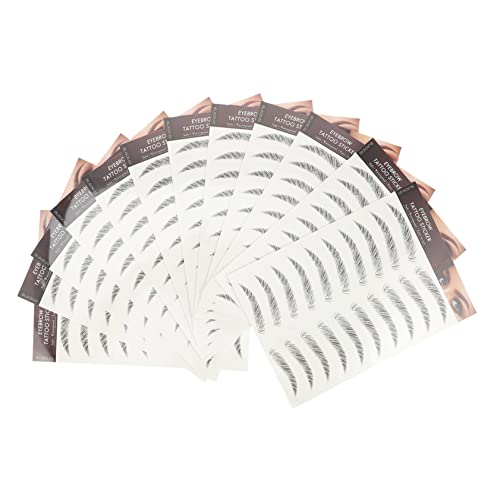 BATHVEVE 12 Stück Wasserfeste Augenbrauen Aufkleber Selbstklebende Natürliche Augenbrauen für Konturen für Einfach zu Verwenden und Tragbar von BATHVEVE