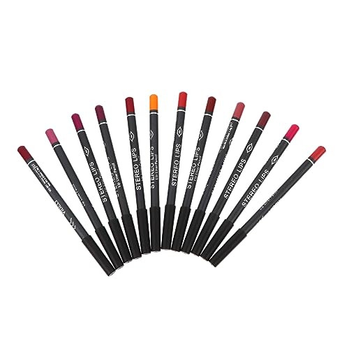 BATHVEVE 12stücke Wasserfester Lip Liner Matte Lippenkonturenstifte Für Lippenformung Langanhaltende Hochpigmentierte Farben Für Lippen Augenbrauen Und Eyeliner von BATHVEVE
