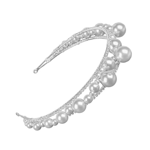 BATHVEVE Haarband Für Damen Aus Legierung Mit Perleneinlage Chic Hochzeit Stirnband Mode Haarschmuck Leicht Und Tragbar von BATHVEVE