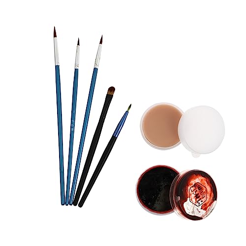 BATHVEVE 1satz Wunden Schminken Mit Narbenwachs Und Spatel Für Halloween Spezialeffekte Für Horror-make-up Teilig Mit Blutpaste Und Wachs Für Zombie-cosplay Und Gruselige Feiern von BATHVEVE