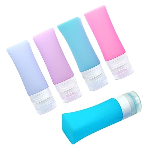 BATHVEVE 1satz Reise Silikon-flaschen Wiederbefüllbare Quetschflaschen Für Shampoo Lotion Mehr Inklusive Organizer-tasche Für Unterwegs Reisefreundlich Auslaufsicher von BATHVEVE