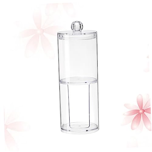 BATHVEVE 1stück Doppelter Schicht Baumwollpad-organizer Transparente Aufbewahrungsbox Für Wattestäbchen Und Make-up-pads Für Badezimmer Und Schlafzimmer Mit Praktischem Deckel Für von BATHVEVE