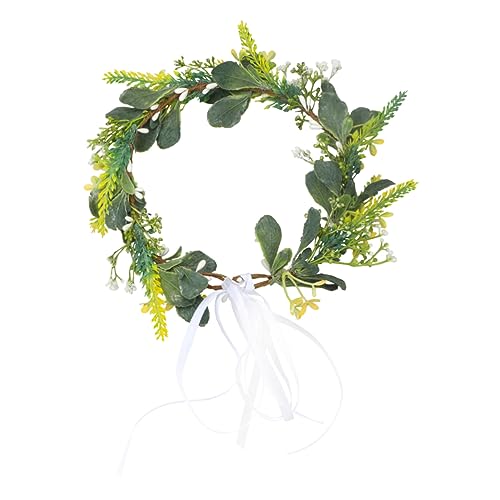 BATHVEVE 1stück Handgemachter Blumenkranz Mit Lavendel Für Hochzeiten Partys Und Besondere Anlässe Leicht Elegant Mit Floralem Haarschmuck Für Damen Gelb von BATHVEVE