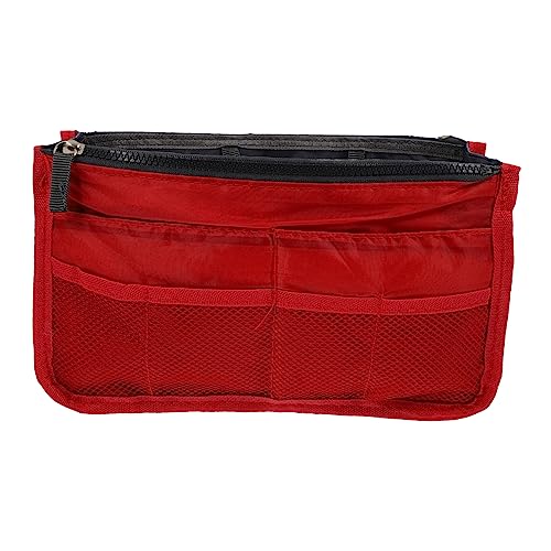 BATHVEVE 1stück Reise Kosmetikbeutel Mit Großer Kapazität Faltbare Innentasche Für Make-up Robuste Organizer-Tasche Für Damen Für Reisen Und Alltag Rote Multifunktionale Tasche von BATHVEVE