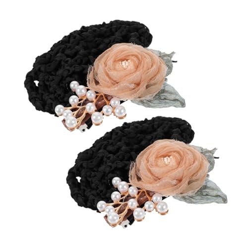 BATHVEVE 2stücke Blume Haar Dutt Clip Haarnetz Abdeckung Haarspange Clip Für Damen Stilvolles Design Haarschmuck Für Tägliche Dekoration von BATHVEVE