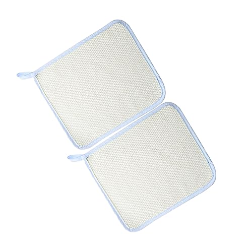 BATHVEVE 2 Stück Bubble Face -Waschkleid Gesichtstuch abgestorbenes Hauttuch entfernen Gesichtswäscher Badetuch aus Nylon Beige von BATHVEVE