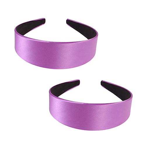 BATHVEVE 2 Stück Eleganter Breiter Satin Haarreif Haarschmuck Accessoire für Damen und Mädchen Festliches Stirnband in Kräftigem Passend für Verschiedene Kopfgrößen von BATHVEVE