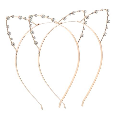 BATHVEVE 2stücke Katzenohren-haarband Dekoratives Stirnband Für Mädchen Haarschmuck Mit Ohren Aus Legierung Party-haarband Leicht Und Tragbar Cosplay-haar-stirnband von BATHVEVE