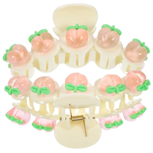 BATHVEVE 2 Stück Große Haarklammer Damen Rutschfeste Haarklammern Für Dickes Haar Modische Haarklemme in Rosa Und Weiß Haarschmuck Für Frauen Und Mädchen Für Friseur Und von BATHVEVE