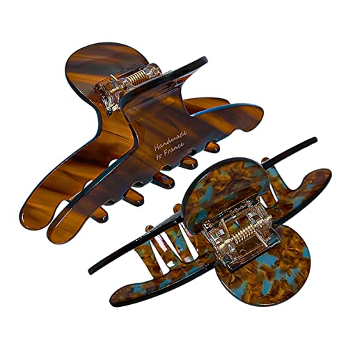 BATHVEVE 2stücke Haarklammer Aus Acetat Elegante Haarspangen Für Dickes Haar Als Haaraccessoire Für Mädchen Farbverlauf von BATHVEVE