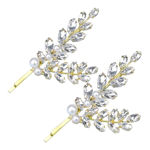 BATHVEVE 2stücke -haarspangen Mit Weizen-design Für Damen Glitzernde Haarnadeln Für Hochzeiten Und Brautpartys Vielseitige Haaraccessoires Für Verschiedene Frisuren von BATHVEVE