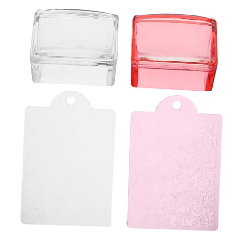BATHVEVE 2 Stück Nagelstempel Diy Nagelstampfer Maniküre -stempelwerkzeuge Nagelstanzzubehör Stempel Für Nageldesign Transparenter Nagel -stamper Nailart Stamper Bastelstempel Plastik von BATHVEVE