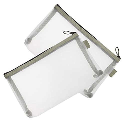 BATHVEVE 2 Stücke Kosmetiktasche für Damen Kleine Tragbare Make Up Tasche aus Netzstoff Organizer für Hautpflegeprodukte und Reiseartikel von BATHVEVE