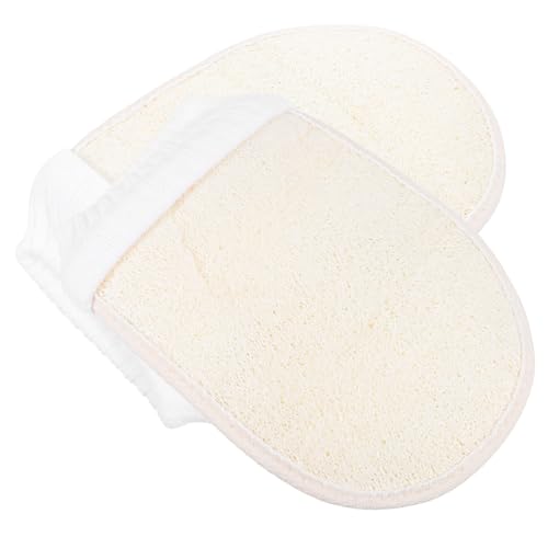 BATHVEVE 2 Stück Peelinghandschuhe Loofah Spa Gloves mit Starkem Schmutzentferner Elastischem Sanftes Körperpeeling für Damen und Herren Effektive Hauterneuerung unter Dusche und Bad von BATHVEVE