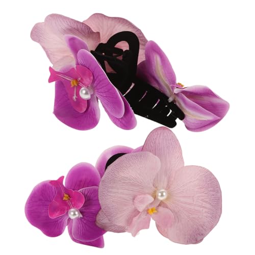 BATHVEVE 2stücke Dekorative Blumen-haarklammern Für Frauen Lifelike Phalaenopsis Haarclips Für Dünnes Haar Für Strandpartys Und Hochzeiten Modisches Accessoire Für Jede Saison von BATHVEVE