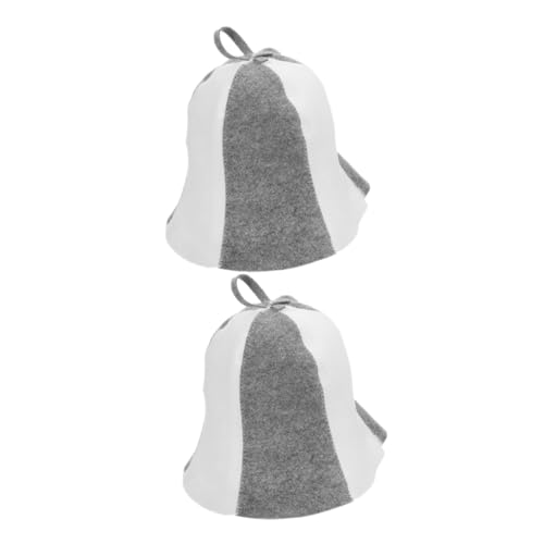 BATHVEVE 2stücke Sauna Hut Aus Weichem Filz Für Damen Und Herren Unisex Sauna Mütze Für Dampfbad Elegantes Design Zur Haarpflege Und Entspannung von BATHVEVE