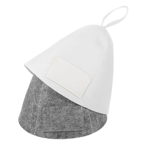 BATHVEVE 2 Stück Saunahut für Damen und Herren Teiliges Filz Haarschutz Kapset und Beige mit Praktischer Tasche für Sauna und Dampfbad Hohe Temperaturisolierung Vielseitig Einsetzbar für von BATHVEVE