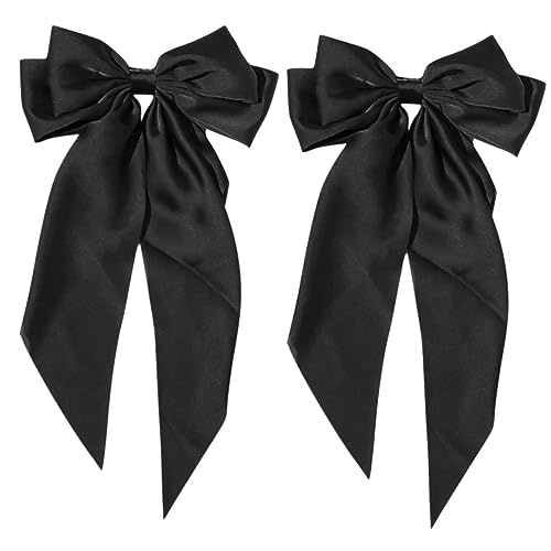 BATHVEVE 2stücke Große Haarspangen Mit Schleife Elegante Haarschmuck-accessoires Für Frauen Für Partys Hochzeiten Und Alltag Mit Langen Bändern Und Metallfeder-klemme von BATHVEVE