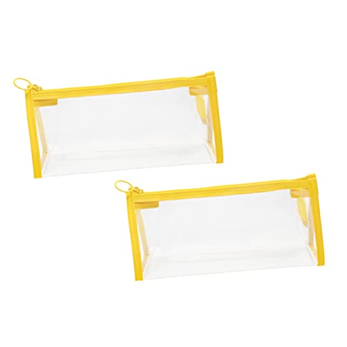 BATHVEVE 2stücke Durchsichtige Kosmetiktaschen Und Federmäppchen Vielseitige Aufbewahrung Für Stifte Und Kosmetik Kompakt Und Tragbar Für Schüler Und Bürobedarf Zufälligen Farben von BATHVEVE