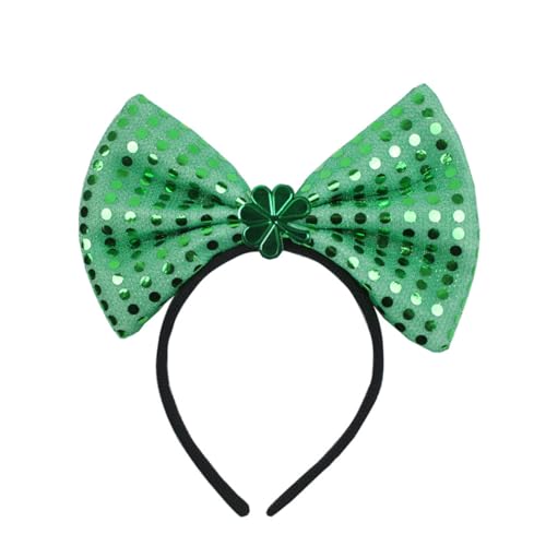 BATHVEVE 2stücke Festival Haarband Mit Kleeblatt-bowknot Für Patrick Day Glitzernde Kopfaccessoires Für Partys Und Besondere Anlässe von BATHVEVE