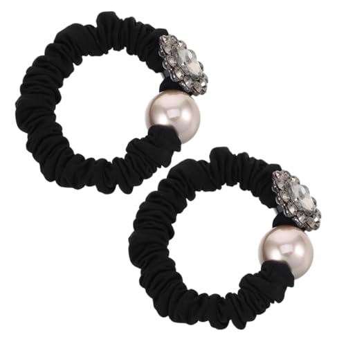 BATHVEVE 2stücke Elastische Haargummis Mit Kristallen Strass Haarschmuck Glitzernde Haargummis Mit Strasssteinen Für Mädchen Und Frauen Blumendesign-haaraccessoires von BATHVEVE