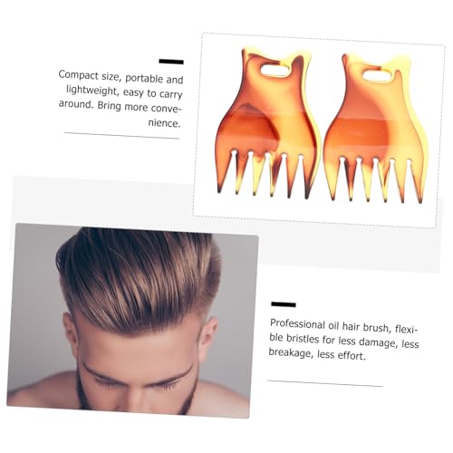 BATHVEVE 2 Stück Teiliges Herren Öl haarkamm Salon Barber Stylingkamm mit Breiten für Sanftes Entwirren Weniger Haarbruch und Professionelle Haarpflege zu Hause Friseursalon von BATHVEVE