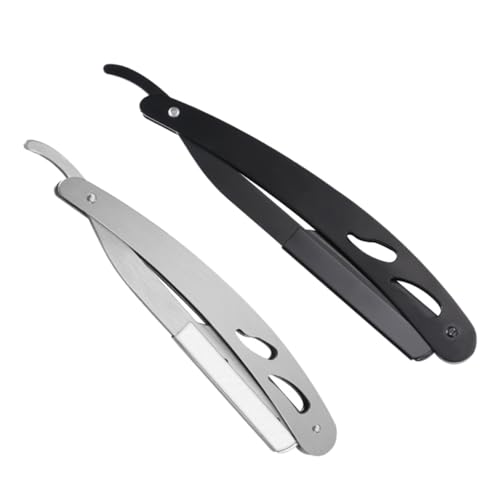 BATHVEVE 2stücke Vintage Stil Faltbarer Handrasierer Bart Rasierhobel Rasierschneider von BATHVEVE