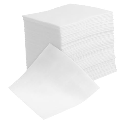 BATHVEVE 200 Stück Make-up-Entferner-Tuch wundversorgung wehtun Flexible gauze Micro-weaved gauze knette fußb Atmungsaktiv trockene Tücher Frottee Vliestupfer Wattepads nicht gewebt Weiß von BATHVEVE