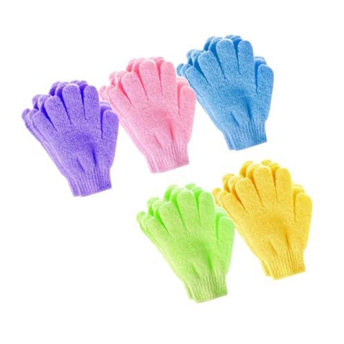 BATHVEVE 20stücke Badehandschuhe Fäustlingsbadetücher Peelingtücher Für Körper Und Rückenmassage Duschtücher Für Frauen Und Männer Zufällige Farbe von BATHVEVE