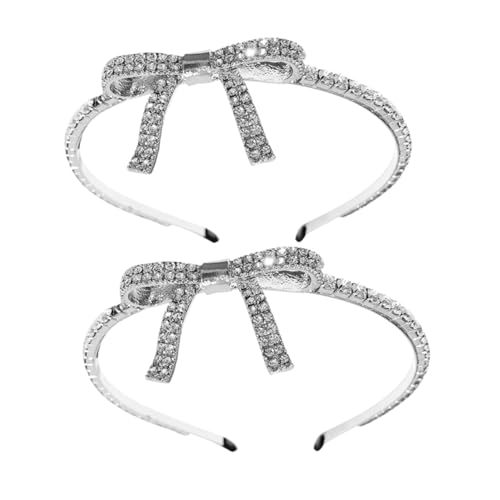 BATHVEVE 2stücke Kristall Haarschmuck Mit Schleife Für Hochzeiten Feste Und Partys Elegante Für Braut Und Gäste Glitzernde Haarschmuckaccessoires von BATHVEVE